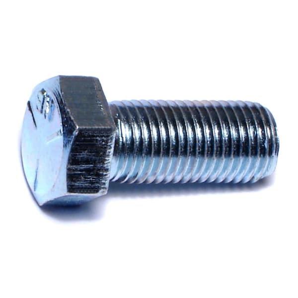 Midwest Fastener Grade 5, 1"-14 Hex Head Cap Screw, Zinc Plated Steel, 2 in L, 10 PK 00619 - main